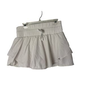 JoyLab Size M Female White Tiered Ruffle Athletic Skort Built-In Shorts Tennis